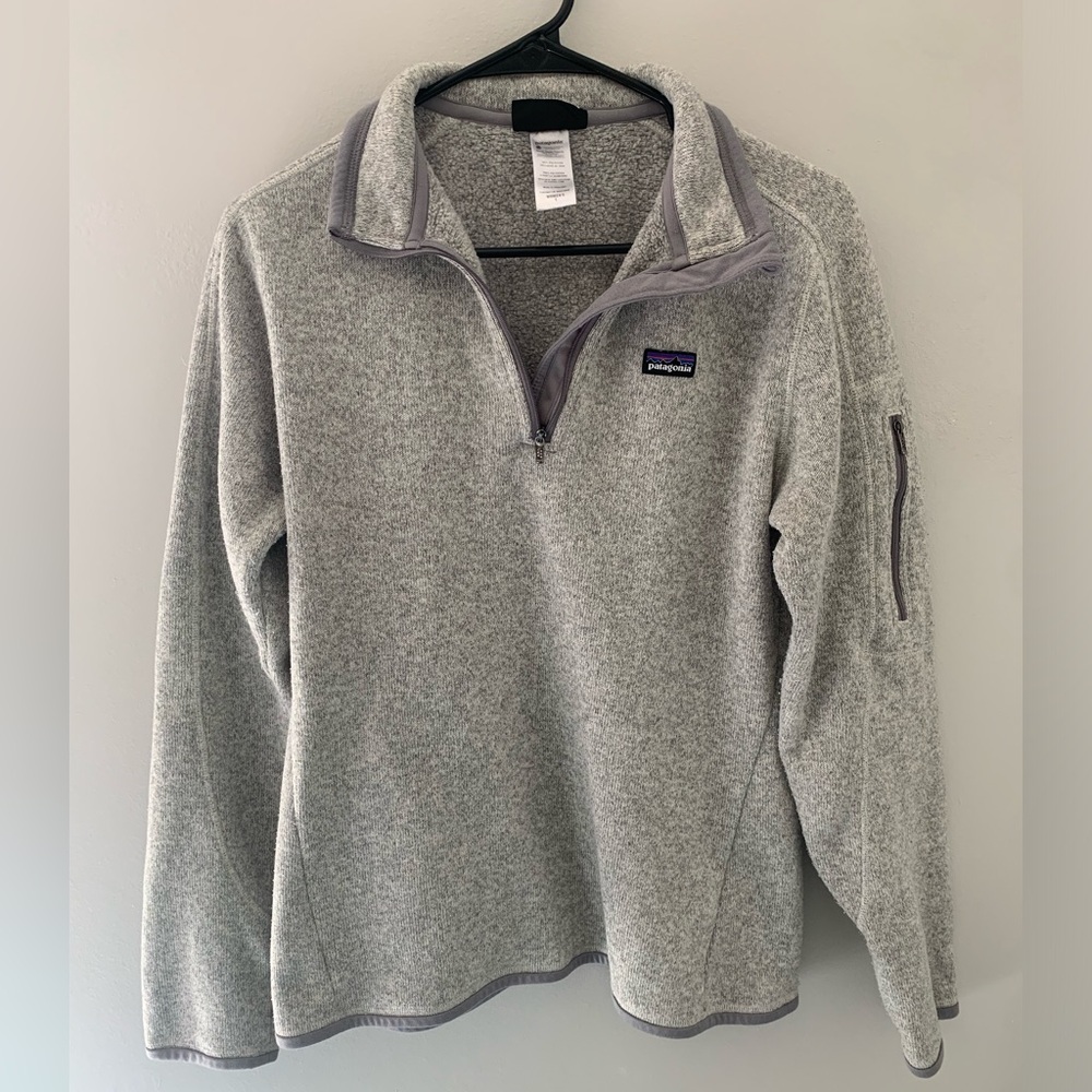 Large Gray Patagonia Better Sweater 1/4 Zip Fleece